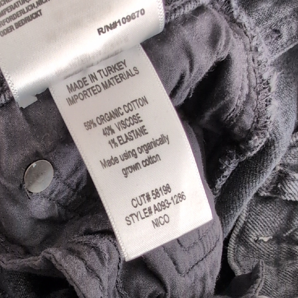 Agolde Women's Nico Black Skinny Jeans, Size 25 - Picture 6 of 10
